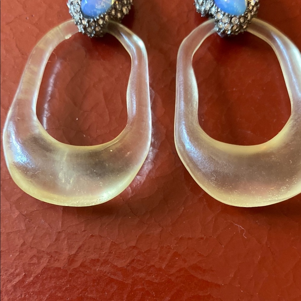 Alexis Bittar Blue and Silver Earrings - Picture 3 of 5